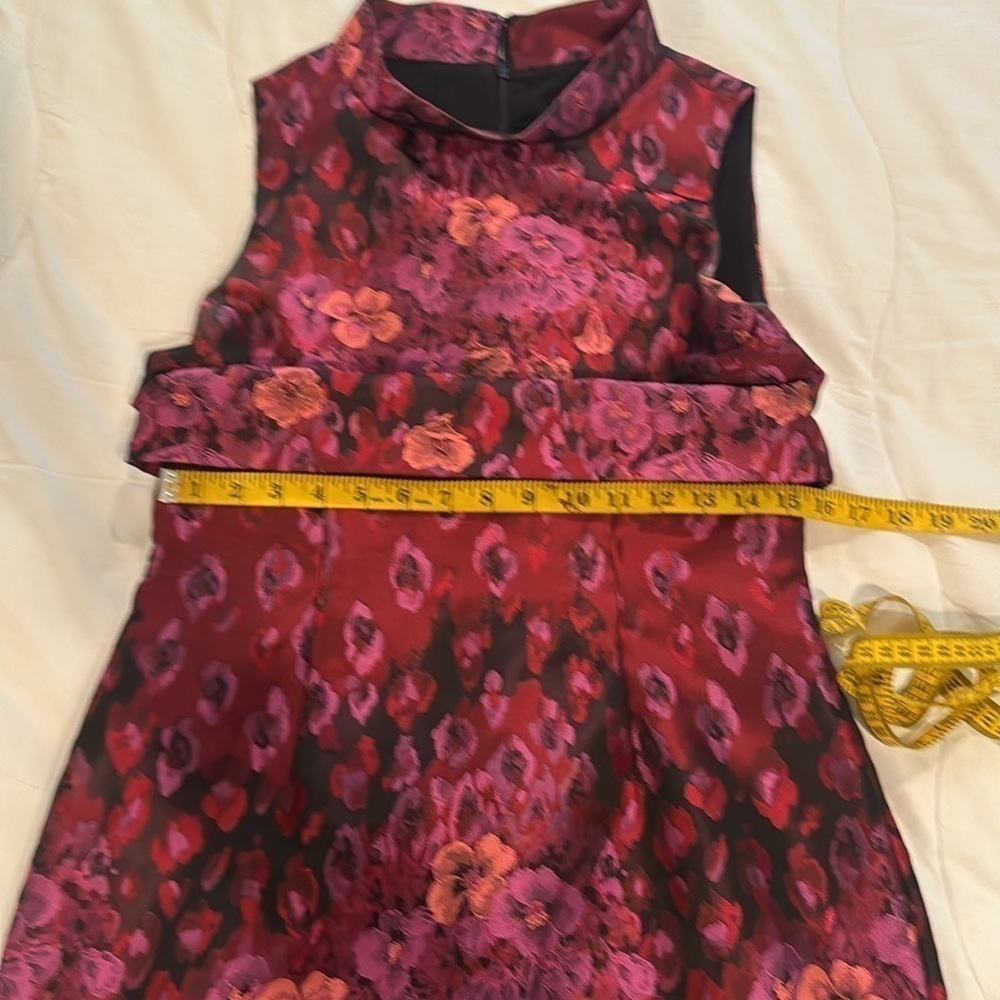 Badgley Mischka Floral Pink and Purple Dress - Picture 10 of 14